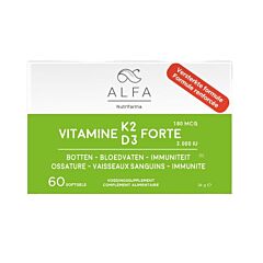 Alfa Vitamine K2 D3 Forte - 60 Softcaps