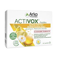 Arkopharma Activox Verzachtende Keelpastilles Honing Citroen 24 Stuks