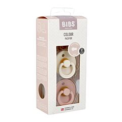 Bibs Fopspeen Duo Ivory/Blush Maat 1 0m+ - 2 Stuks