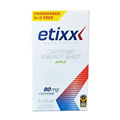 Etixx Caffeine Energy Shot Appel - 6x25ml + 3x25ml GRATIS