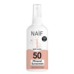 Naïf Sun Baby & Kids Minerale Zonnebrand Spray Parfumvrij SPF50 - 100ml