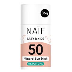 Naïf Sun Baby & Kids Zonnebrand Stick SPF50 Parfumvrij - 36g
