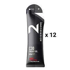 Neversecond C30+ Energy Gel Berry + 75mg Caffeine Per Gel - 12x60ml