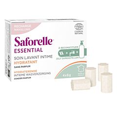 Saforelle Essential Hydraterende Intieme Wasverzorging Zonder Parfum Navulling - 4x6g Sticks