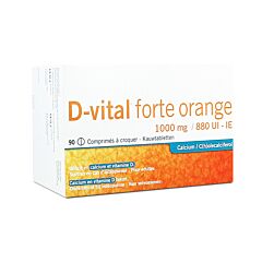 D-Vital Forte Sinaasappel 1000mg/880 IE 90 Kauwtabletten