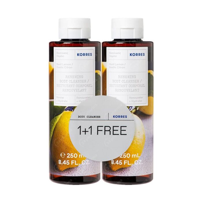 Diversen Veel Geurig Korres Renewing Body Cleanser Basil Lemon 250ml Promo 1 + 1 GRATIS Online  Bestellen / Kopen