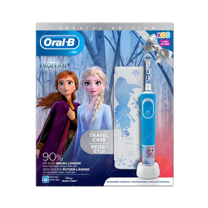 Opnemen God meten Oral-B D100 Frozen Elektrische Tandenborstel 1 Stuk + GRATIS Travelcase  online Bestellen / Kopen