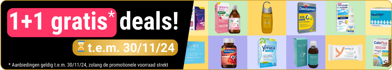 Black Friday 1 + 1 deals op Perrigo en Ceres Pharma producten tem 30 november 2024