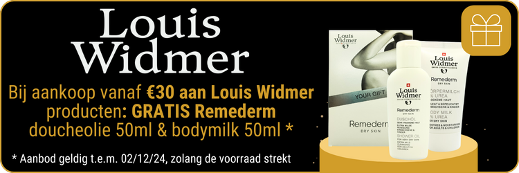 Gratis Remederm geschenk bij aankoop van €30 Louis Widmer producten